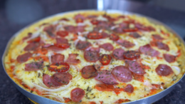 Massa de pizza de macaxeira